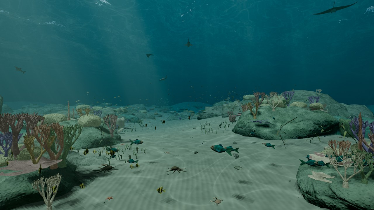 Underwater scenery from the existing browser prototype